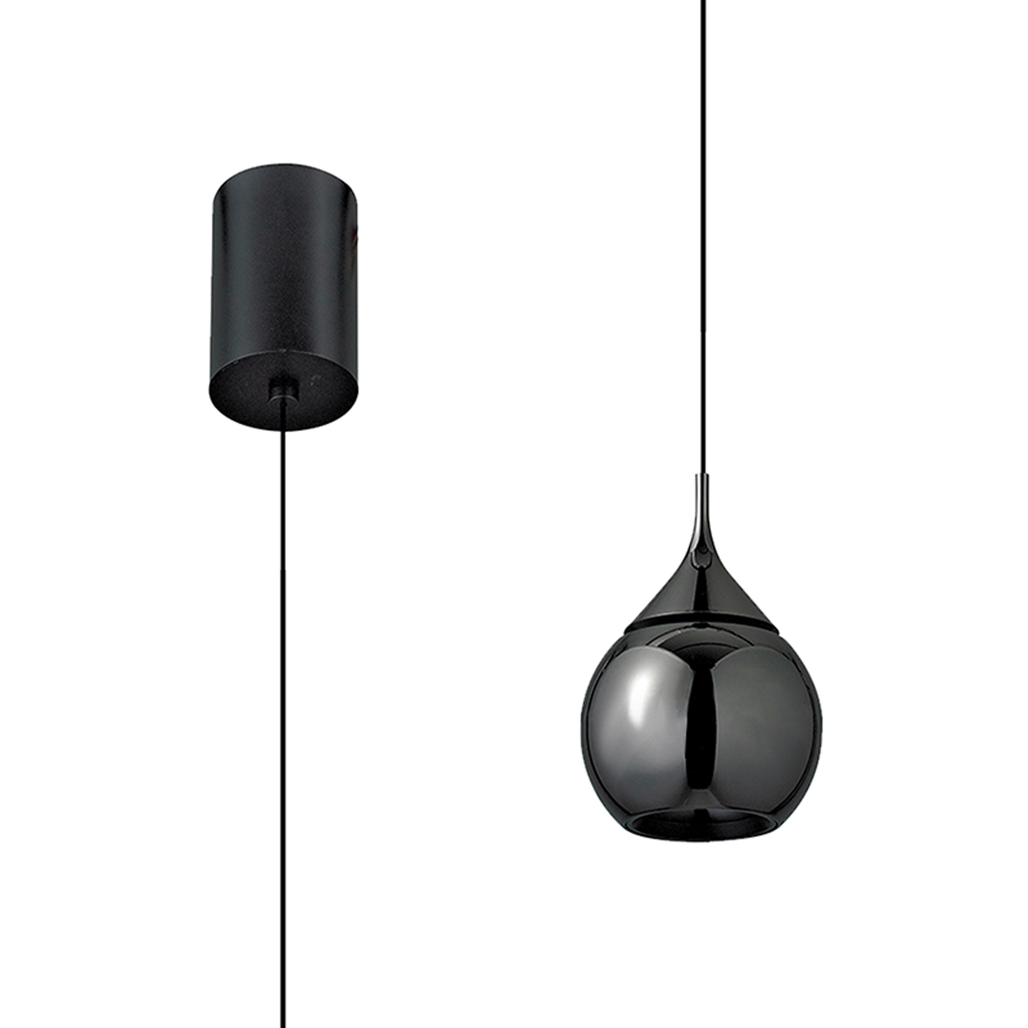 M8891  Drop Pendant, 7W LED, 3000K, lm, 36º, Pearl Black, 3yrs Warranty